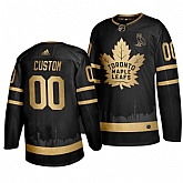 Maple Leafs Cusotmized Black With Special Glittery Logo Adidas Jersey,baseball caps,new era cap wholesale,wholesale hats